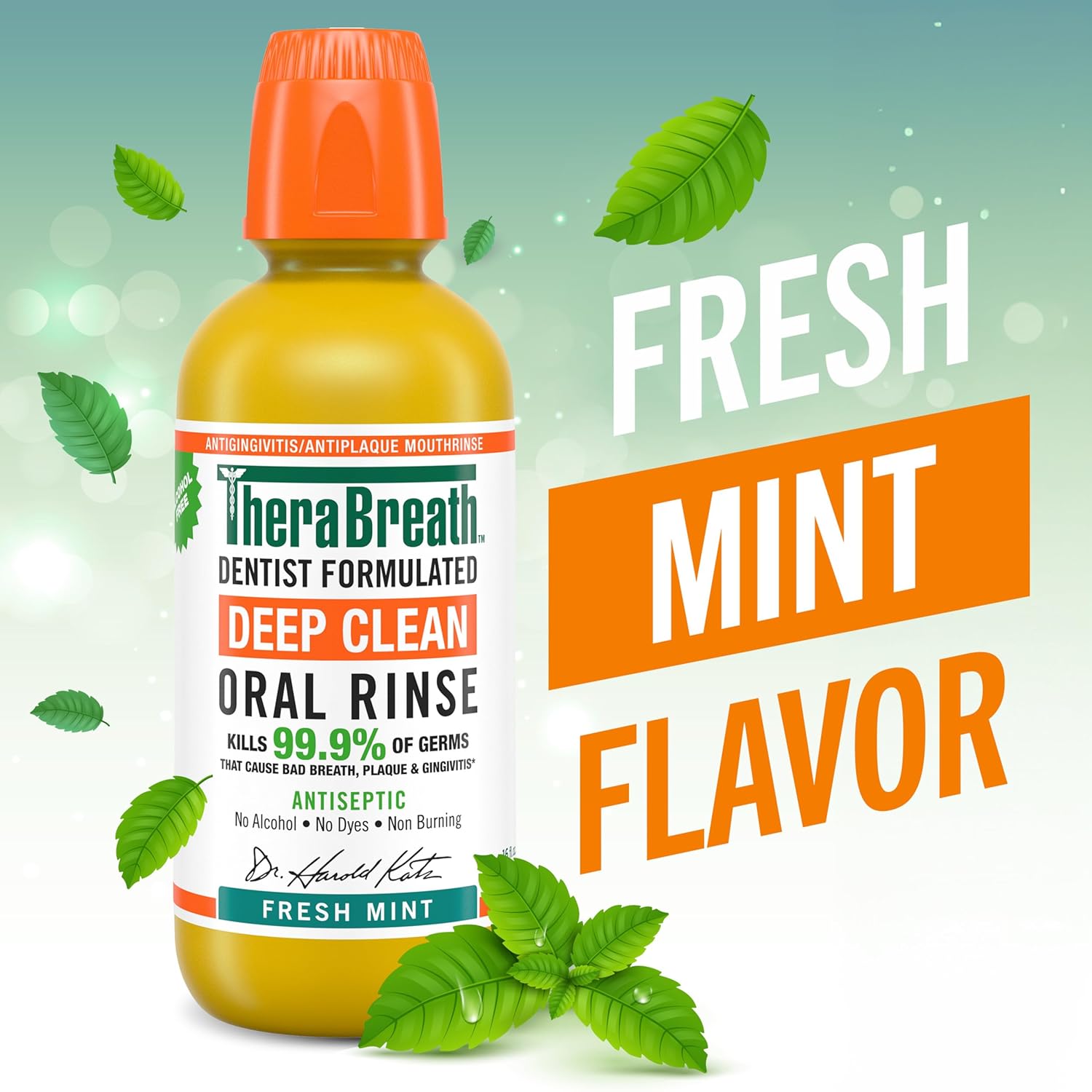 TheraBreath Deep Clean Mouthwash – Self-Care Oral Rinse for Nightly Bedtime Wellness Ritual, Fresh Mint