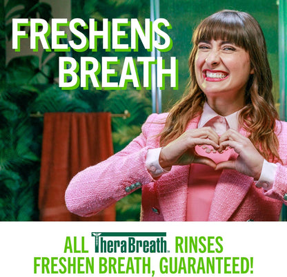 TheraBreath Fresh Breath Mouthwash – Alcohol-Free Mild Mint for a Calming Nightly Oral Care Ritual, 16 Fl Oz (2-Pack)