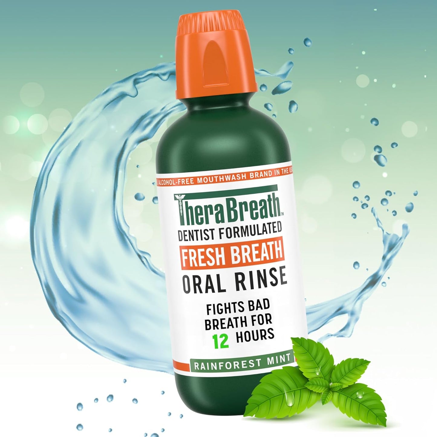 TheraBreath Fresh Breath Mouthwash – Rainforest Mint Daily Oral Wellness Ritual for Mindful Self-Care Routines