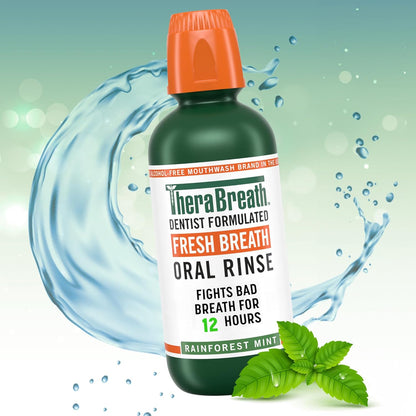TheraBreath Fresh Breath Mouthwash – Rainforest Mint Daily Oral Wellness Ritual for Mindful Self-Care Routines