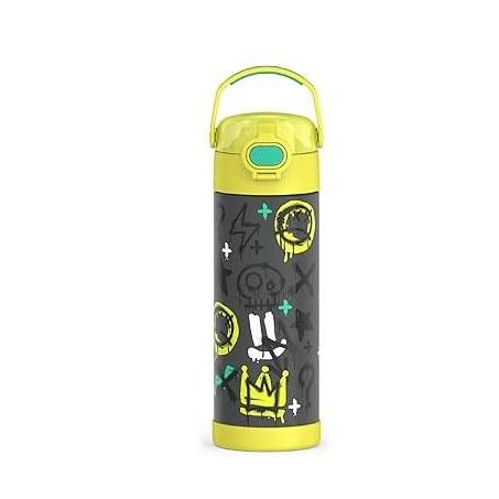 THERMOS FUNTAINER Stainless Steel Kids Bottle – Drop-Resistant Companion for Camping, Hiking, and Backyard Adventures