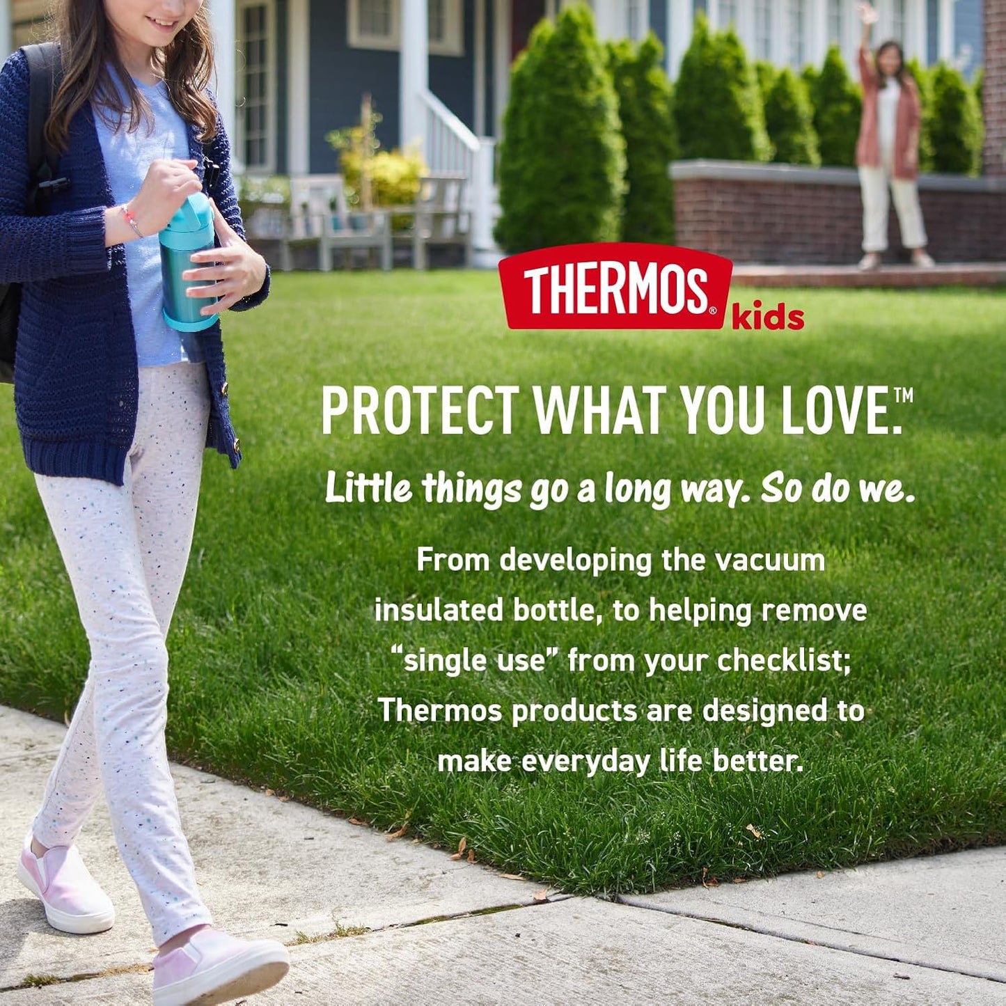THERMOS FUNTAINER Stainless Steel Kids Bottle – Drop-Resistant Companion for Camping, Hiking, and Backyard Adventures