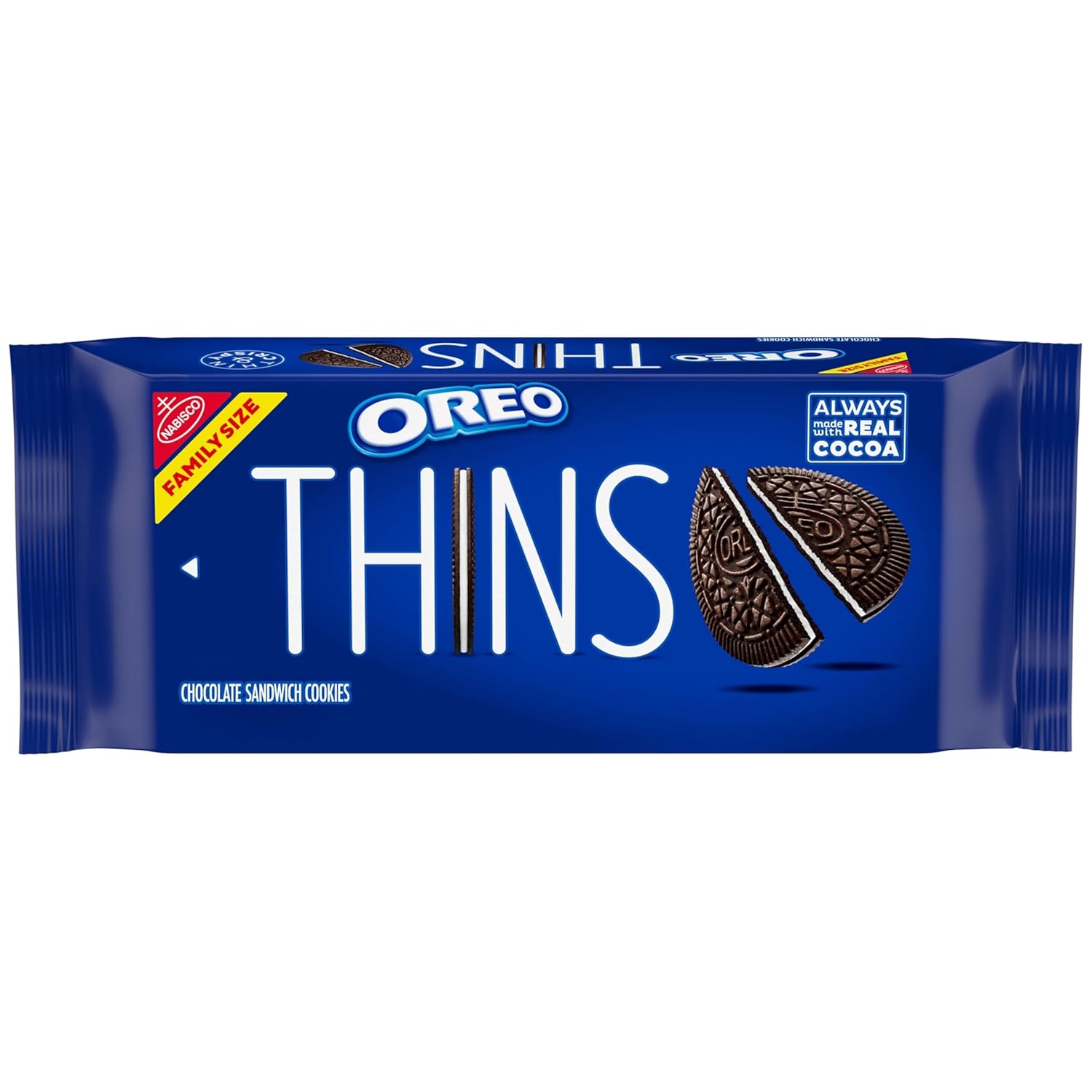 thin chocolate sandwich wafers with original oreo creme filling
