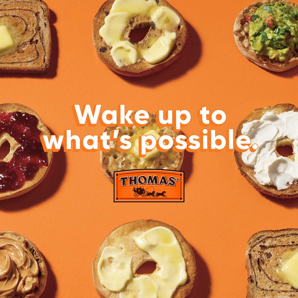 Thomas' Nooks & Crannies English Muffins, 13 oz Tray, 6 Pack – Classic Brunch Gift for Mom on Mother's Day