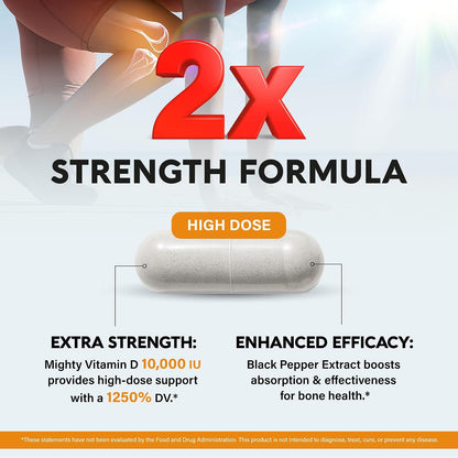 Thoughtful Wellness Gift – Vitamin D3 K2 10,000 IU MK-7 Capsule for Her, Daily Health