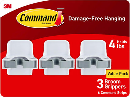 three grippers and six adhesive command strips included per pack