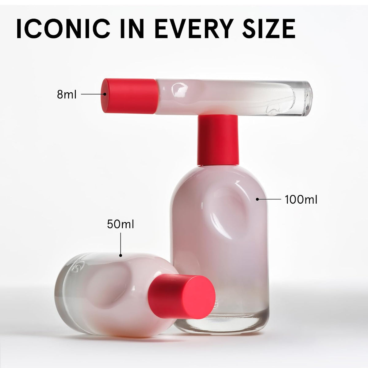 three size variants: 0.27 fl oz (travel), 1.7 fl oz (standard), 3.4 fl oz (value)
