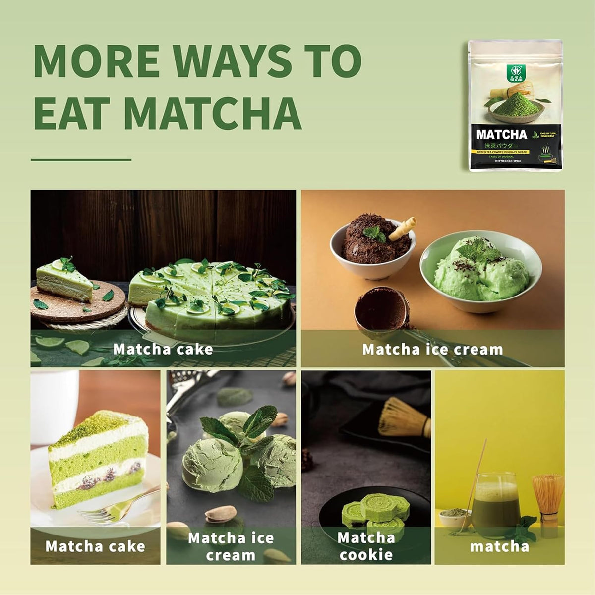 TIAN HU SHAN Single-Serve Matcha Sticks – Portable Focus Boost for Desk and Commute, Quick Latte Prep Between Tasks