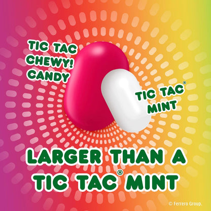 Tic Tac Chewy Fruit Adventure Candy – Clean-Label Pantry Snack, Non-GMO & Gluten-Free Fruity Chews, 3.4 oz