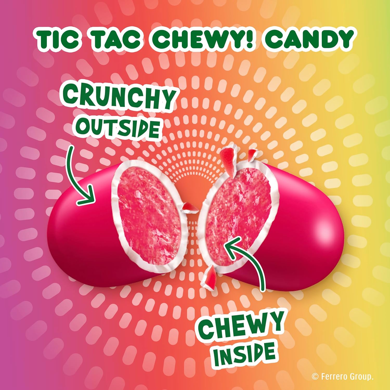 Tic Tac Chewy! Fruit Adventure Candy – No-Melt Travel Snack for Road Trips and Car Cup Holders, 7 oz