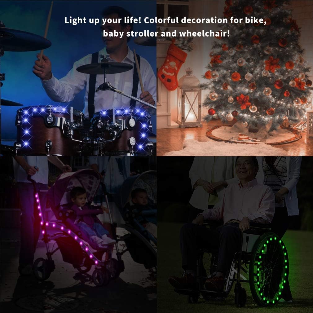 TINANA LED Bike Wheel Lights – Ultra-Bright Spoke Lights for Safer Night Cycling on City Streets and Bike Paths