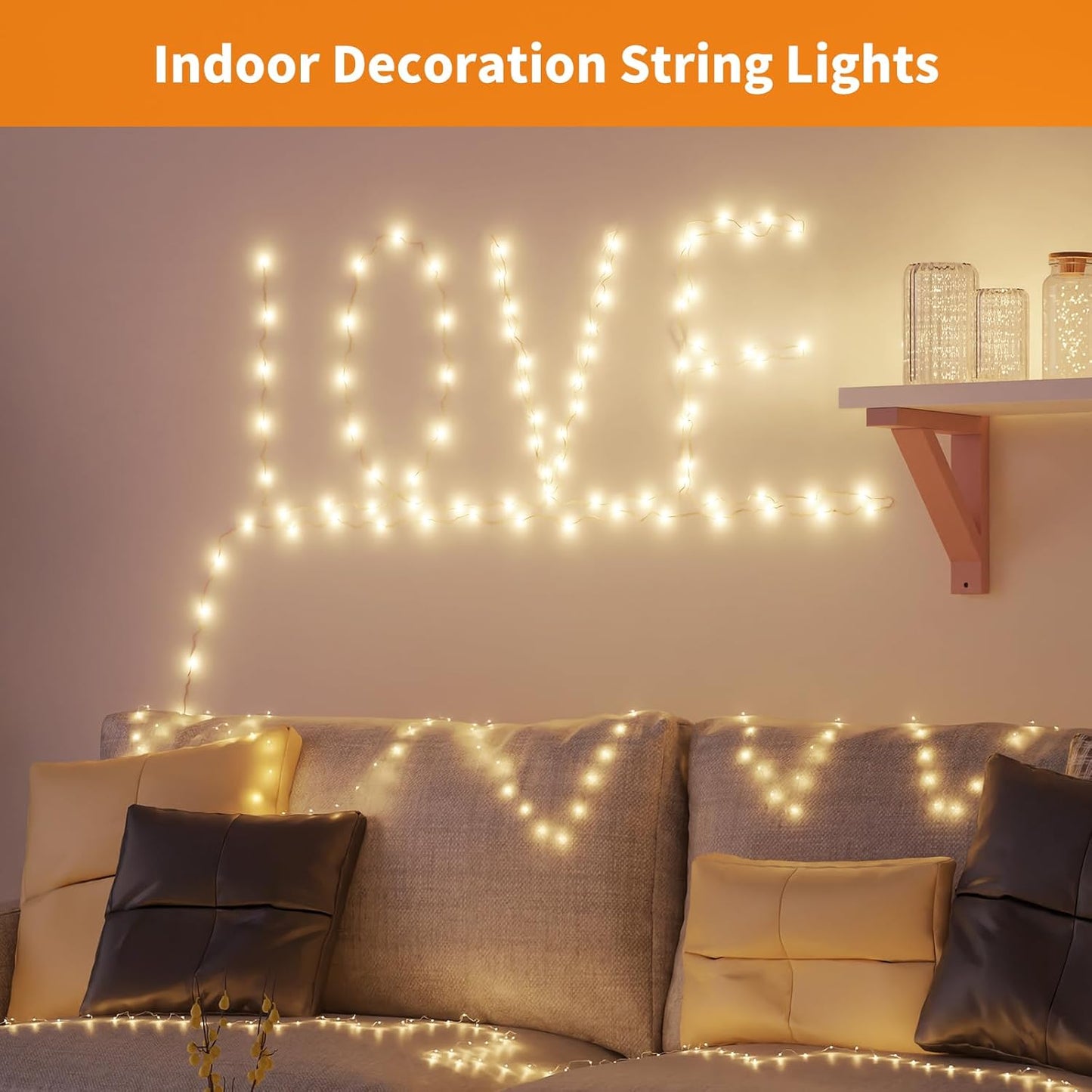 TingMiao Fairy Lights Battery Operated – Cozy Bedroom Ambient Lighting, Warm White 7.2 ft Copper Wire String