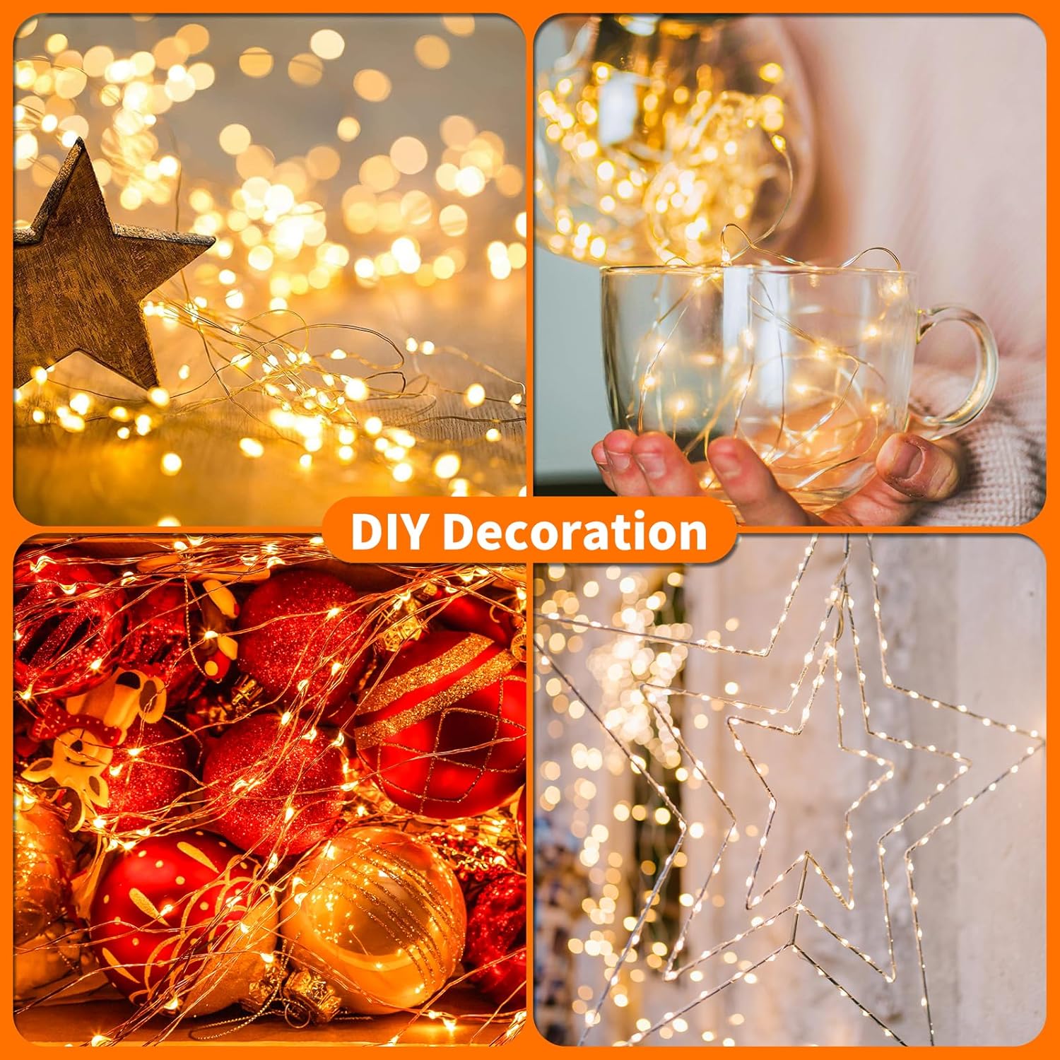 TingMiao Fairy Lights Battery Operated – Cozy Bedroom Ambient Lighting, Warm White 7.2 ft Copper Wire String
