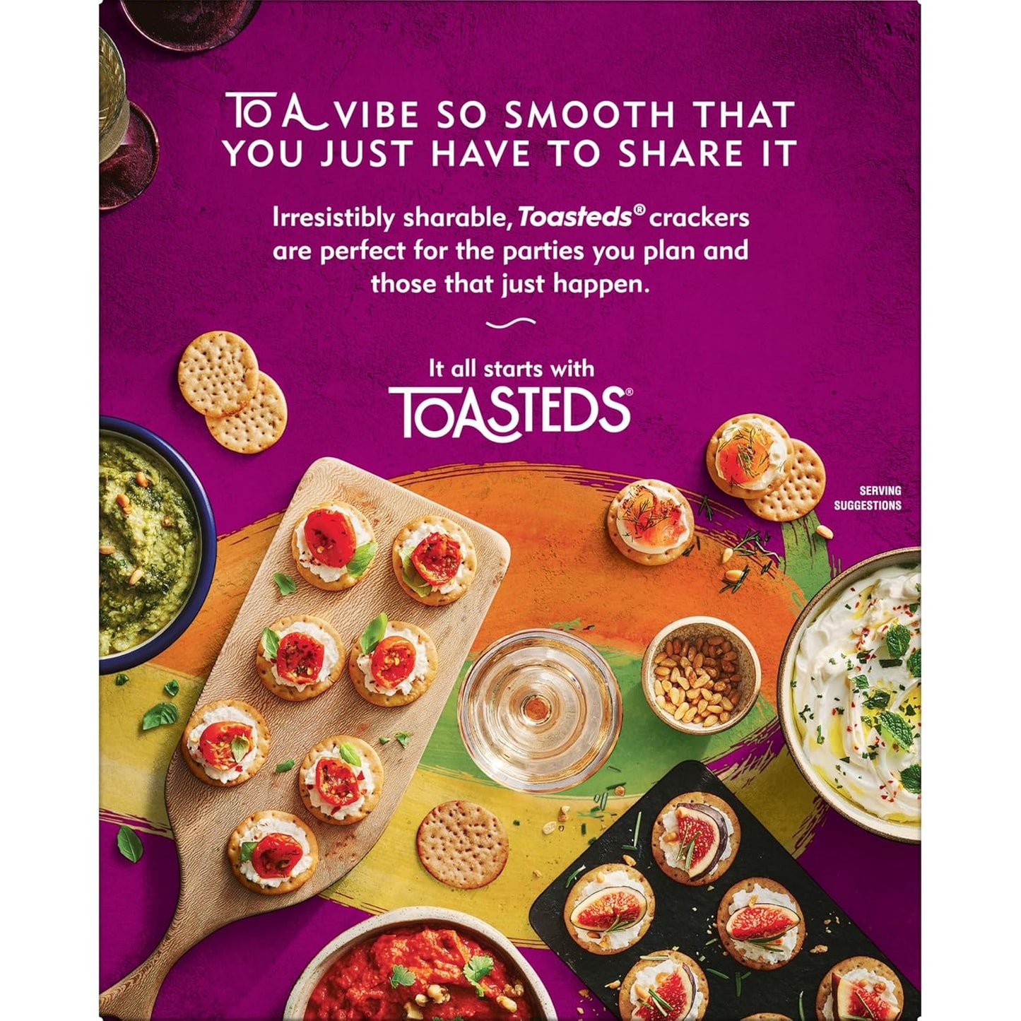 Toasteds Cracker Collection – Hostess Gift Cracker Variety Pack for Entertaining at Home, 12oz Box