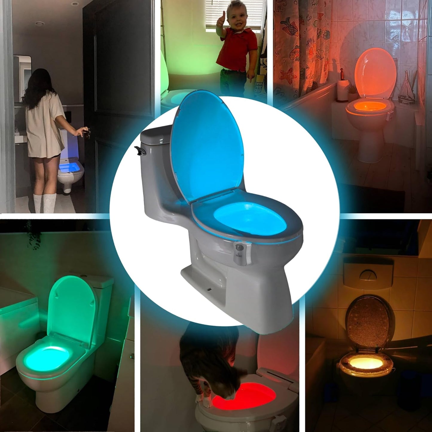 ToiLight Toilet Bowl Night Light – Melatonin Friendly Motion Activated Light for Healthy Nighttime Bathroom Routines