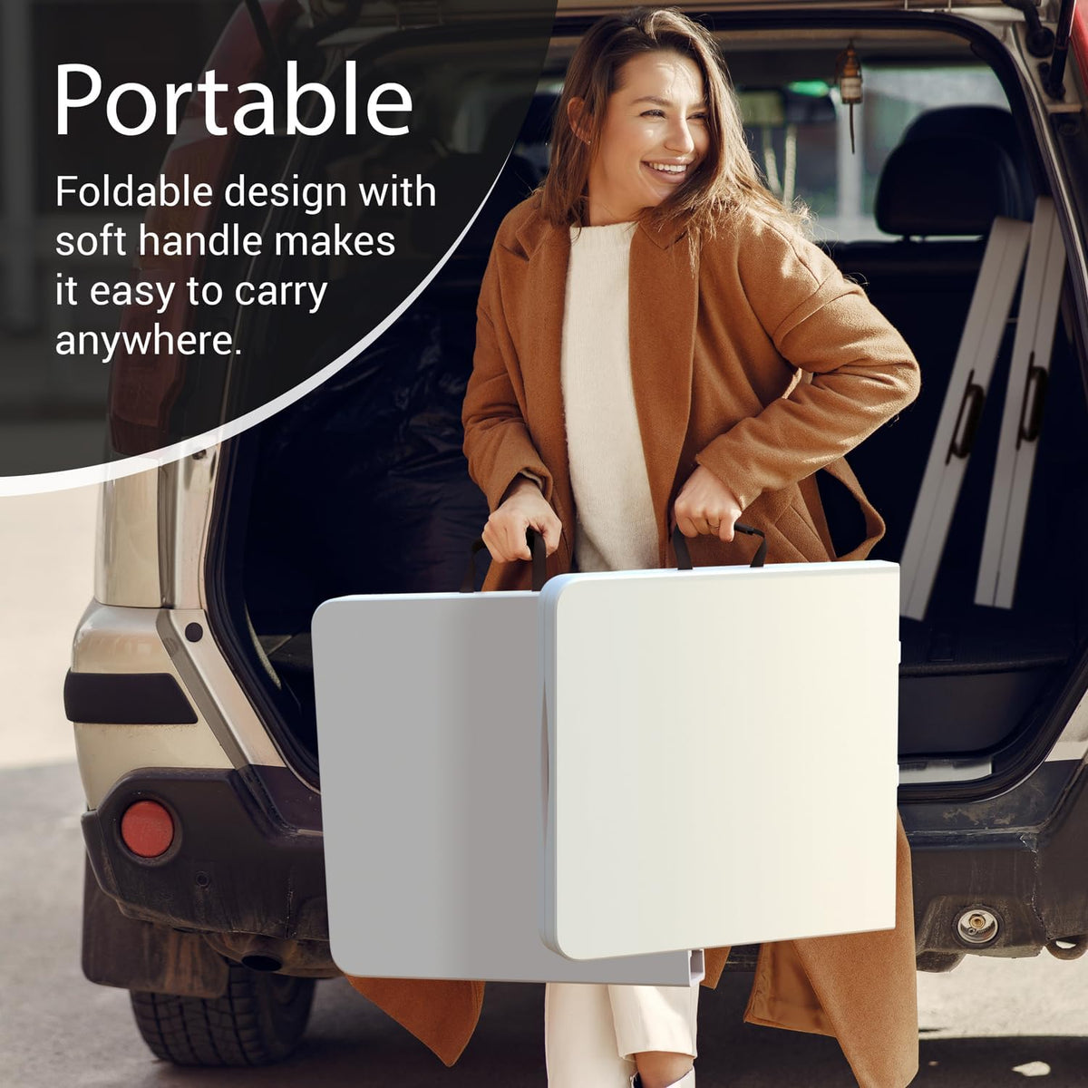 tool-free setup — legs lock into place in seconds when unfolded