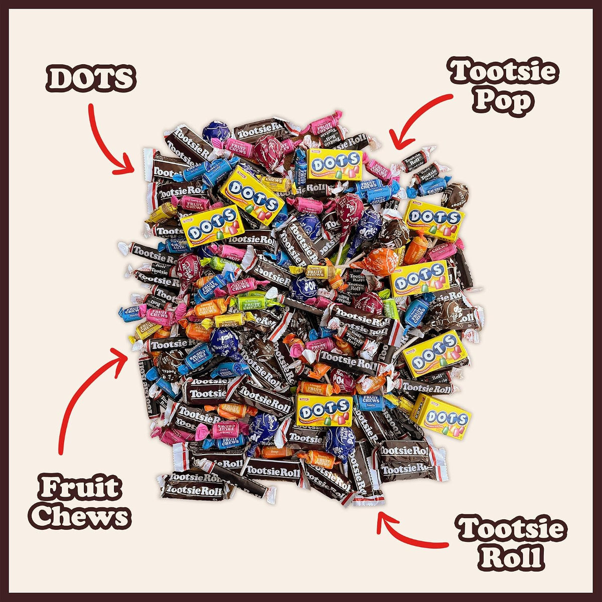 Tootsie Roll Child's Play Candy 5lb Bag – Peanut-Free and Gluten-Free Assortment for Worry-Free Classroom and Party Sharing