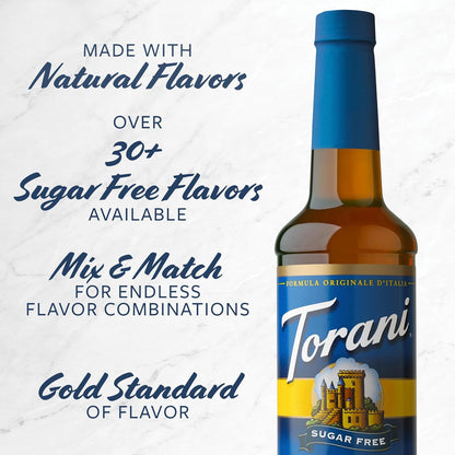 Torani Sugar Free Coffeehouse Syrup Sampler 4-Pack, Premium Gift for Her, Mom, and Keto Friends Who Love Flavored Coffee