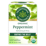 Traditional Medicinals Peppermint Herbal Tea – Bedtime Wind-Down for Sensitive Stomachs and Restful Sleep