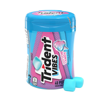 Trident Vibes SOUR PATCH KIDS Blue Raspberry Sugar-Free Gum – Conference Room Pre-Meeting Breath Freshener, Bulk 4 Bottles