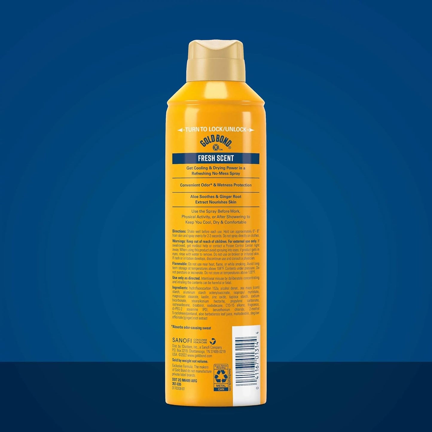 triple-action formula: cools on contact, absorbs moisture, controls odor