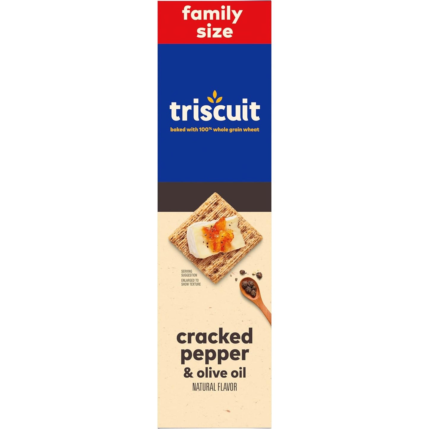 Triscuit Cracked Pepper & Olive Oil Crackers – Mild Pepper Flavor Kids Love in Lunch Boxes