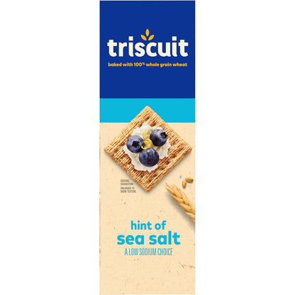 Triscuit Hint of Sea Salt Whole Grain Crackers – Kid-Friendly Lunch Box Snack for Back-to-School Prep