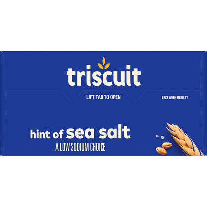 Triscuit Hint of Sea Salt Whole Grain Crackers – Kid-Friendly Lunch Box Snack for Back-to-School Prep