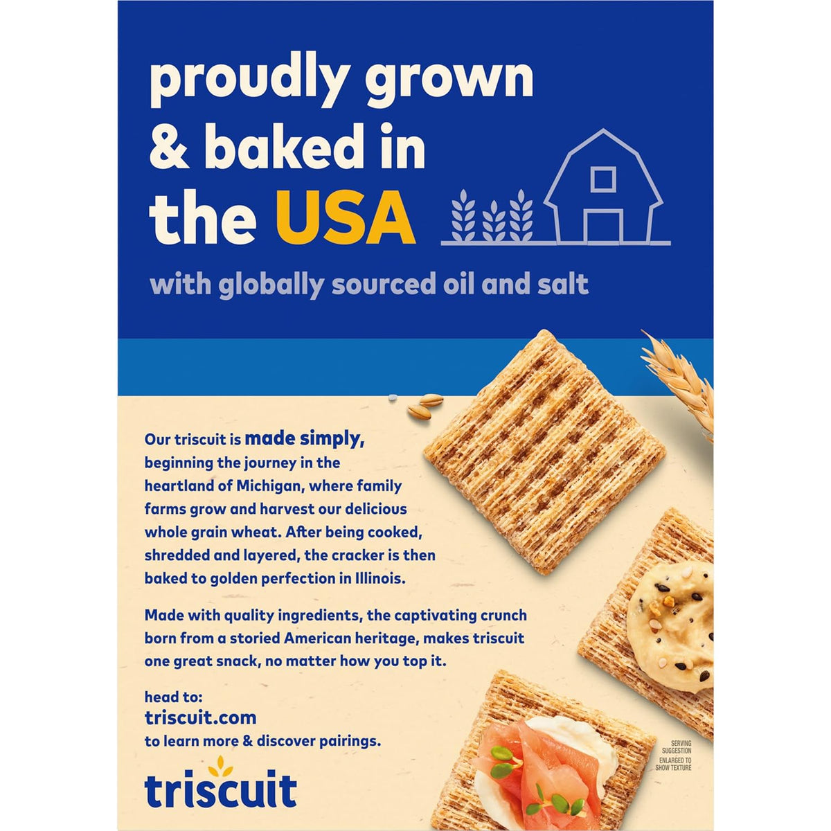 Triscuit Original Whole Grain Wheat Crackers – 0g Saturated Fat Whole Wheat Snacks for Meal Prep, 12.5 oz