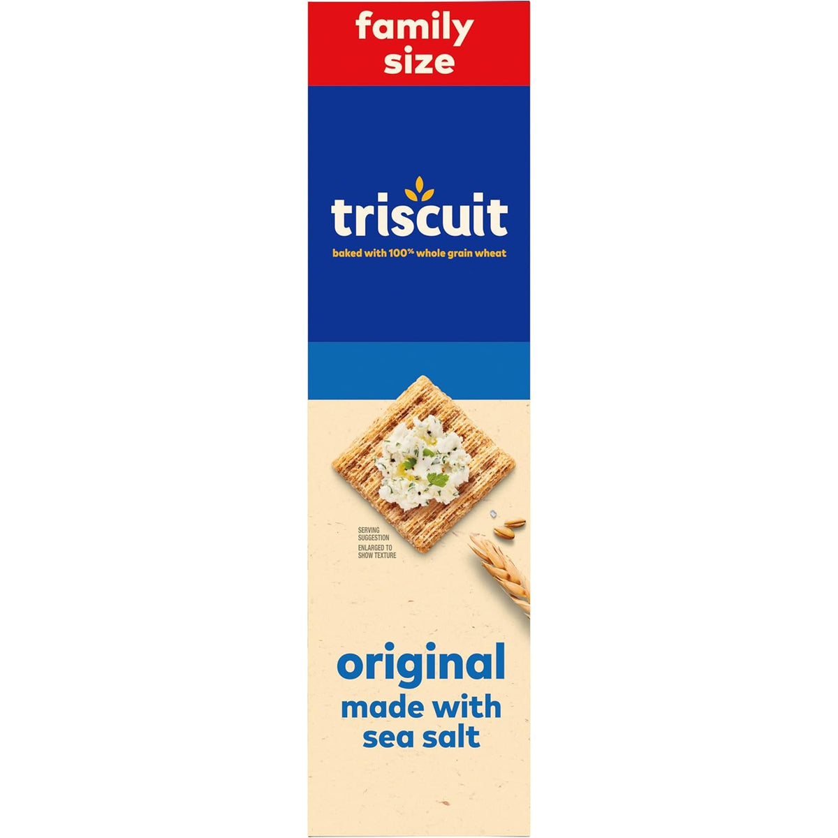 Triscuit Original Whole Grain Wheat Crackers – 0g Saturated Fat Whole Wheat Snacks for Meal Prep, 12.5 oz