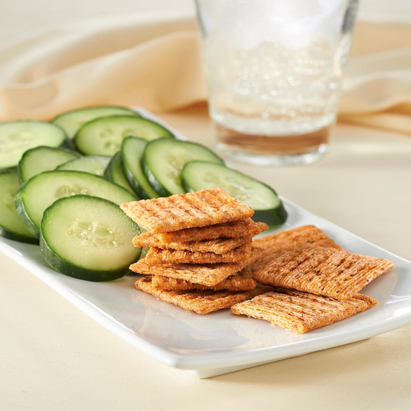 Triscuit Reduced Fat Crackers – Family Size School Lunch Box Base for Kid-Friendly Toppings
