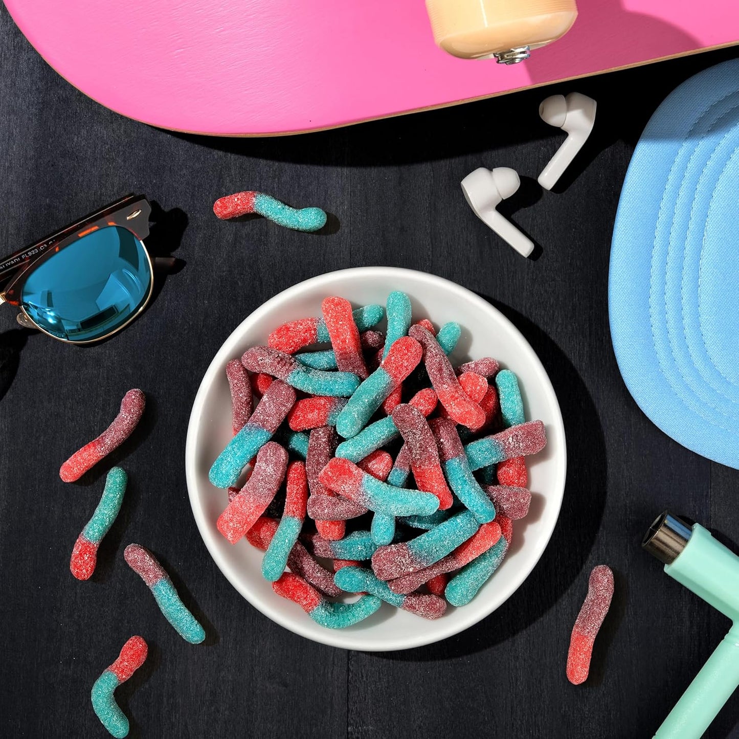 Trolli Sour Brite Crawlers Gummy Worms 28.8 oz - Retro Nostalgia Candy Gift for Adults, Movie Night Hostess Present, and Sweet Surprise for Him