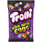 Trolli Sour Brite Eggs - 4 oz Resealable Road Trip Snack and Car Cup Holder Candy Bag