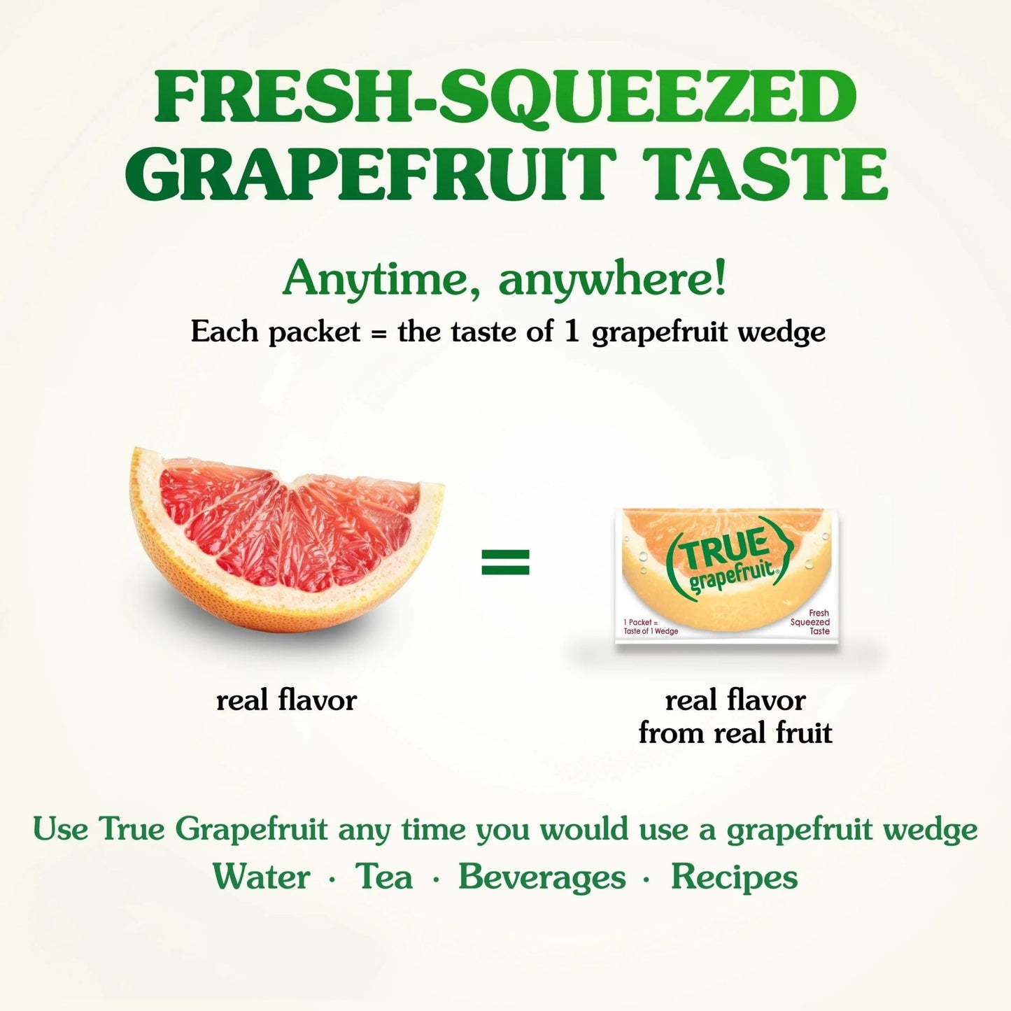 True Citrus Grapefruit Powder Packets – Focus Boosting Flavored Water for the Home Office and Long Workdays, Single Serve