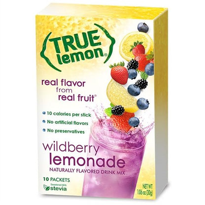 TRUE LEMON Crystalized Lemon Packets – Travel-Friendly Lemon Substitute for Camping and Road Trips