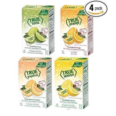 TRUE LEMON Crystalized Lemon Packets – Travel-Friendly Lemon Substitute for Camping and Road Trips