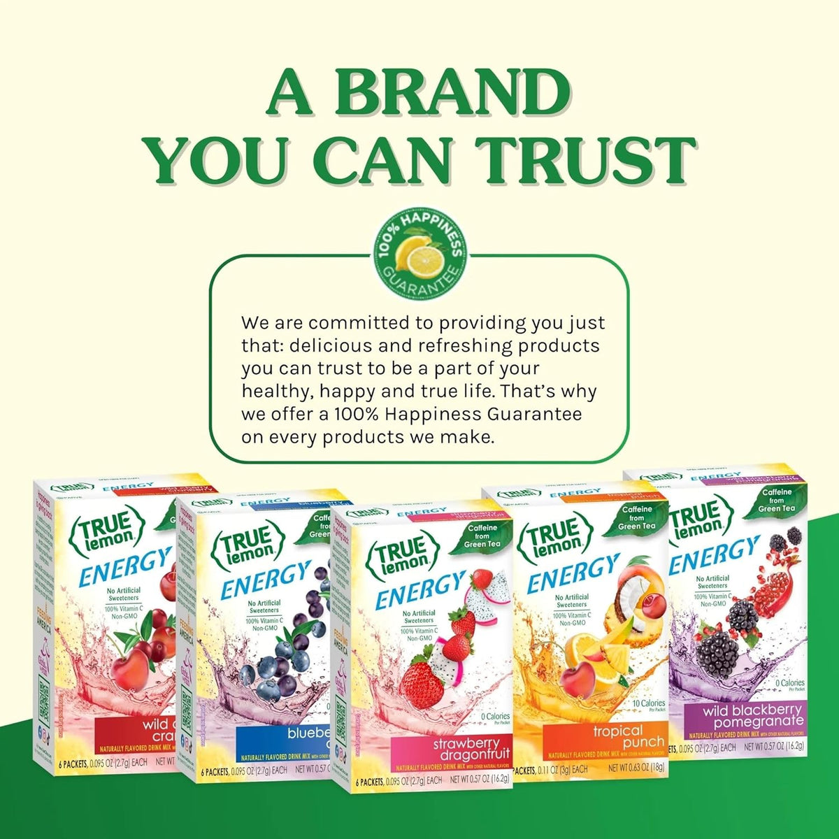 True Lemon Energy Blueberry Acai – Clean Label Drink Mix with Zero Additives for Intentional Kitchens