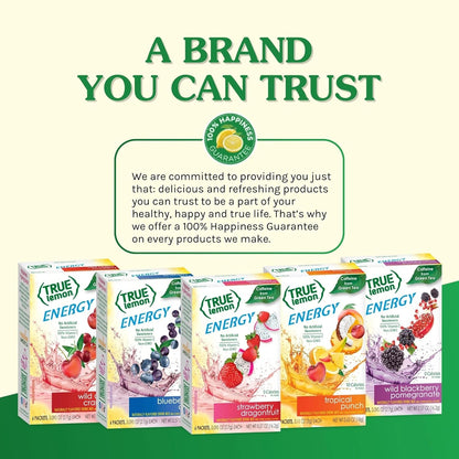 True Lemon Energy Blueberry Acai – Clean Label Drink Mix with Zero Additives for Intentional Kitchens