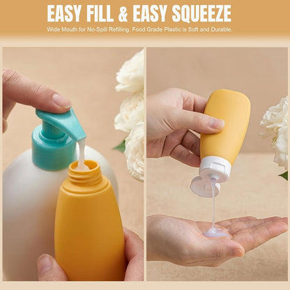 tsa 3-1-1 compliant sizes paired with included transparent quart-sized makeup bag
