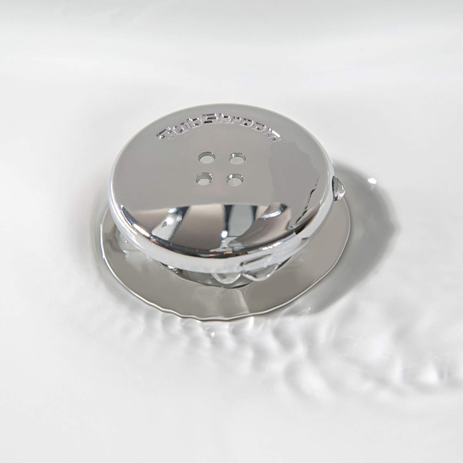 TubShroom Hair Catcher for Tub Drains - One-Piece Minimalist Design, No Visible Mesh or Bulky Catcher on Top