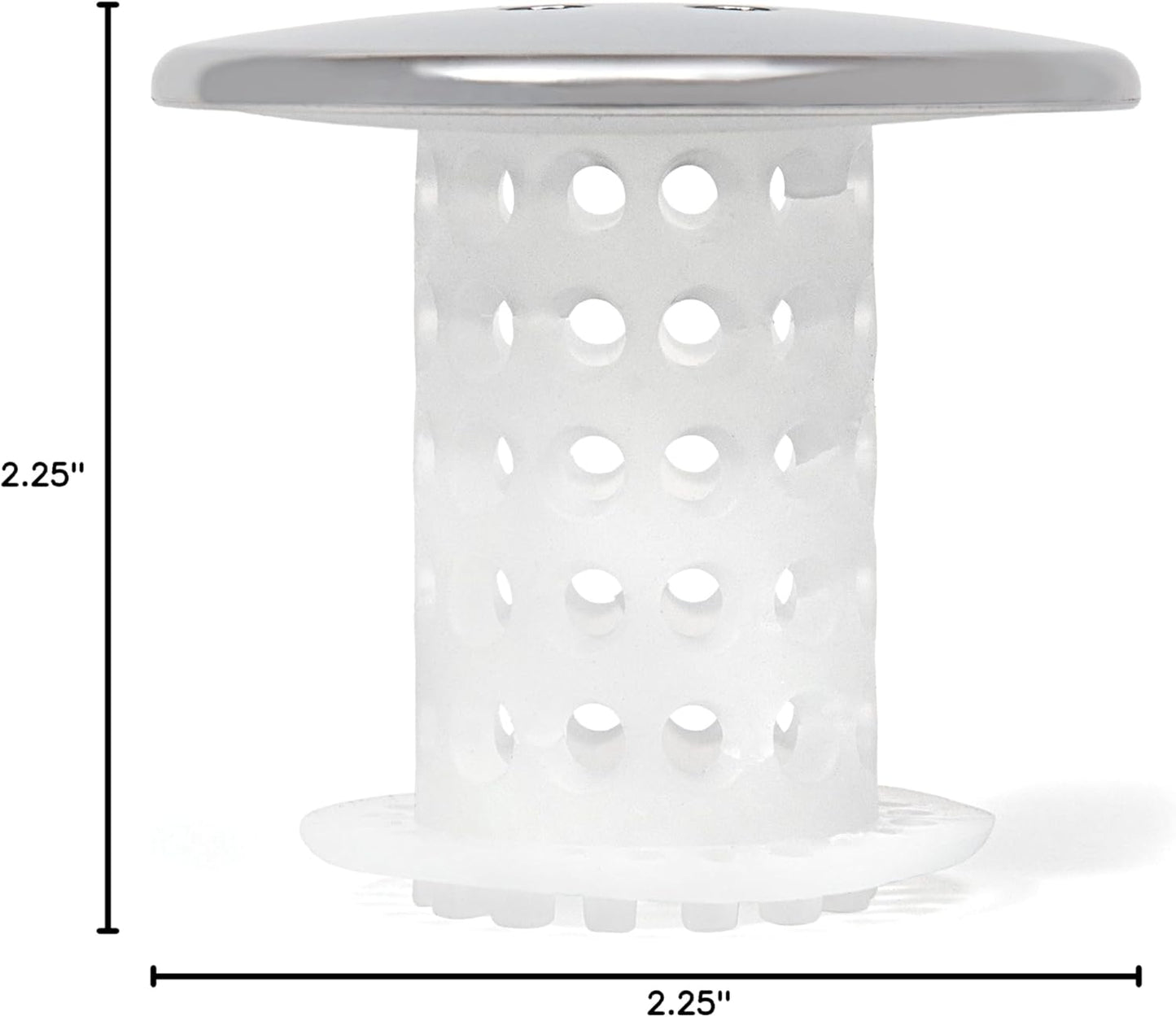 TubShroom Hair Catcher for Tub Drains - One-Piece Minimalist Design, No Visible Mesh or Bulky Catcher on Top