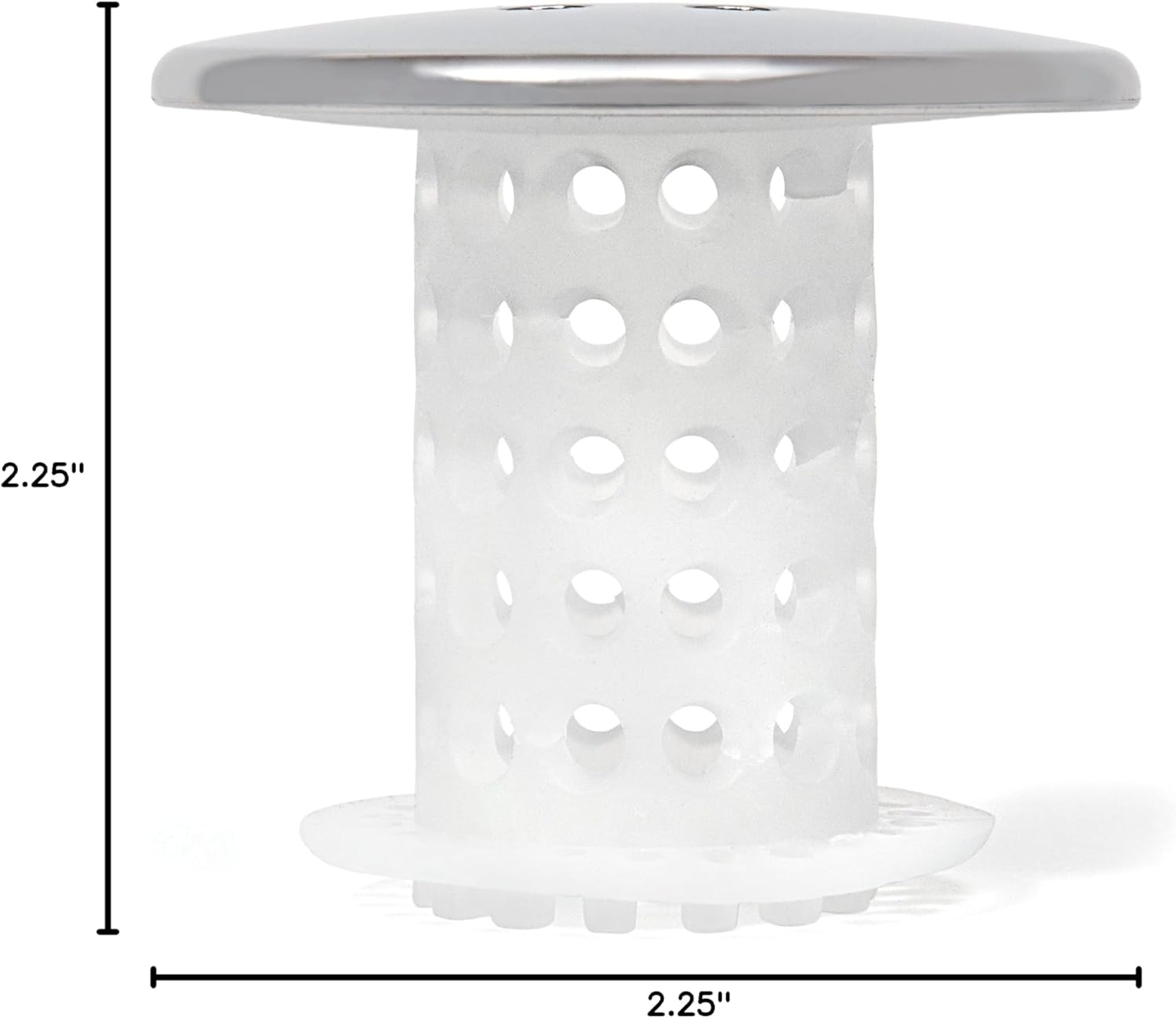 TubShroom Hair Catcher for Tub Drains - One-Piece Minimalist Design, No Visible Mesh or Bulky Catcher on Top