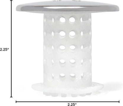 TubShroom Hair Catcher for Tub Drains - One-Piece Minimalist Design, No Visible Mesh or Bulky Catcher on Top