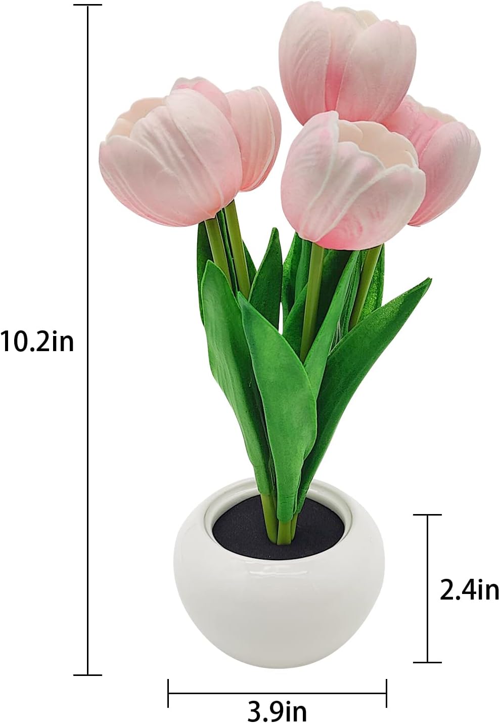Tulip Glow Table Lamp – Romantic Valentine's Day Gift for Her, Soft LED Night Light for Bedroom