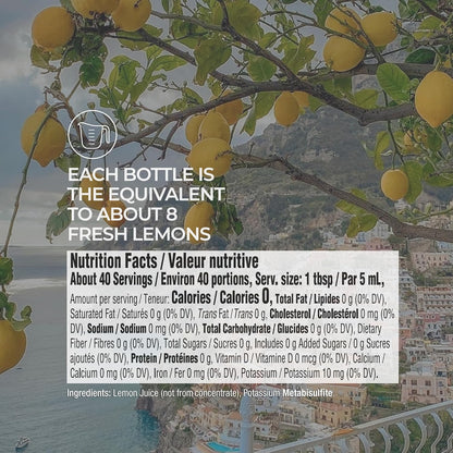 Tuscanini 100% Sicilian Lemon Juice – Streamlined Pantry Solution for Home Cooks Who Value Speed, 6.7oz Squeeze Format
