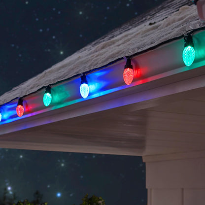 TW SHINE C9 Outdoor Christmas Lights – 66 ft Waterproof Roofline and Porch Railing String