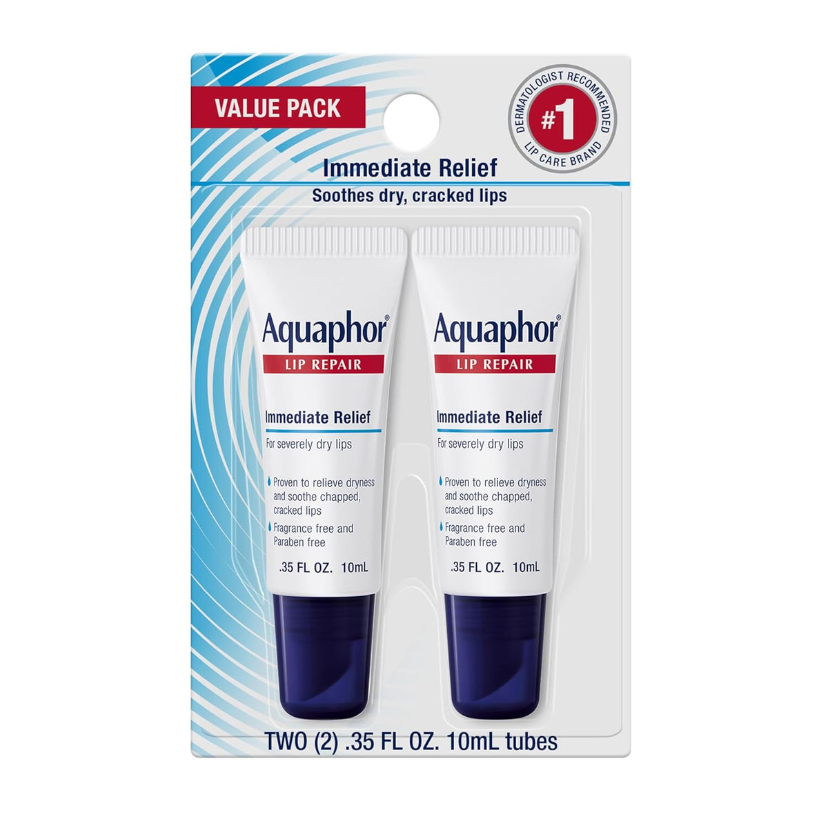 two 0.35 oz squeeze tubes in a single pack for home-and-go convenience
