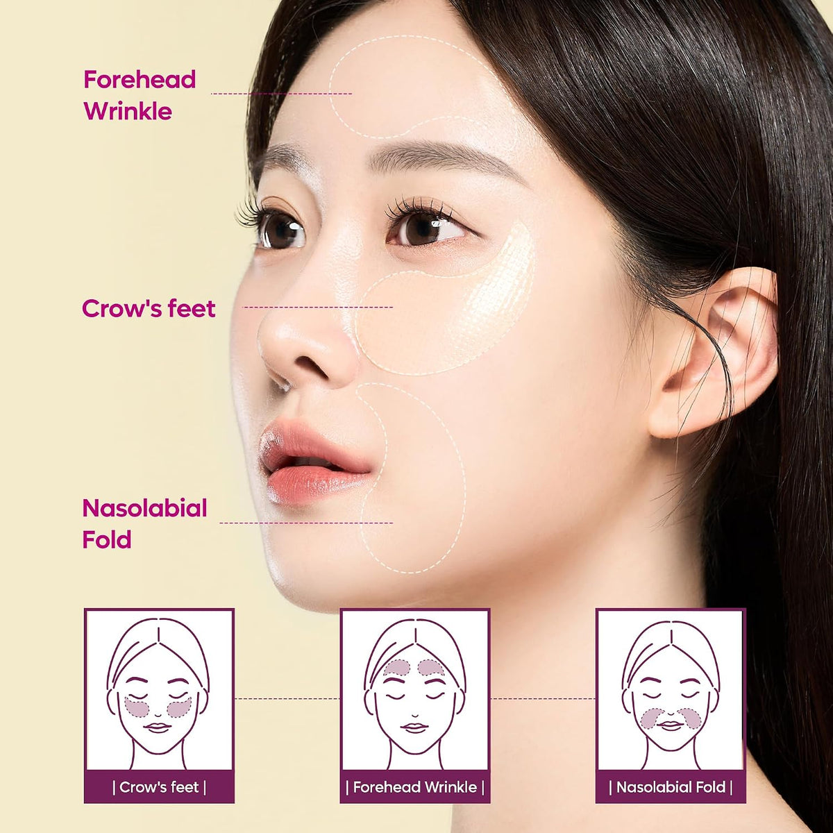 two sku variants: calcium (elasticity/firming) and tx-kojic acid (brightening/dark circles)