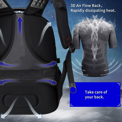 u-shaped 3d ventilation back panel with wide breathable mesh shoulder straps and sponge padding