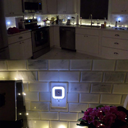 Uigos LED Night Light – Flameless Dusk to Dawn Safety Light for Hallways and Stairways, 6-Pack Plug-in Set